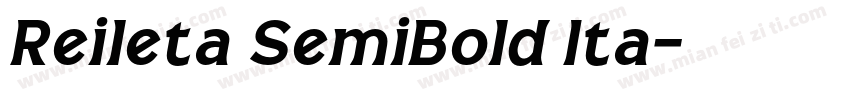 Reileta SemiBold Ita字体转换